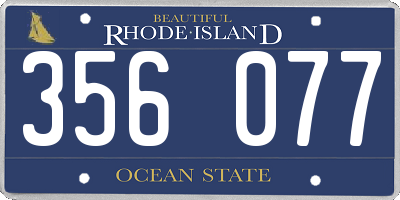 RI license plate 356077