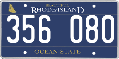 RI license plate 356080