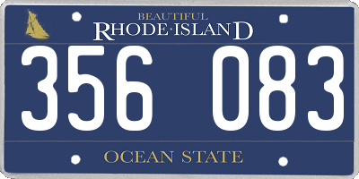 RI license plate 356083