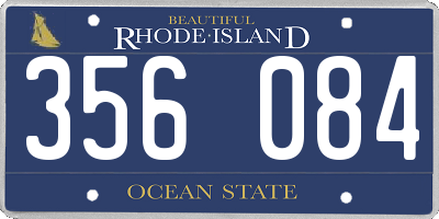 RI license plate 356084