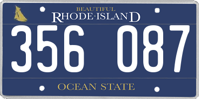 RI license plate 356087