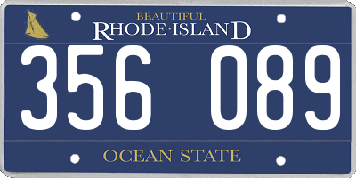 RI license plate 356089
