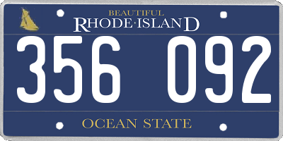 RI license plate 356092
