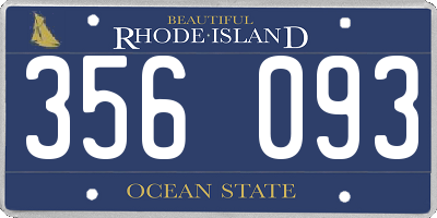RI license plate 356093