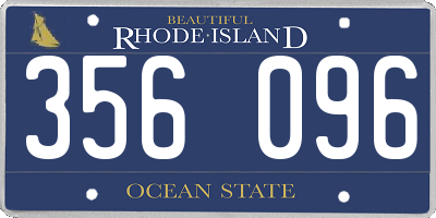 RI license plate 356096