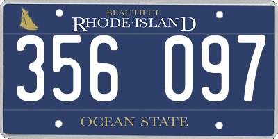 RI license plate 356097