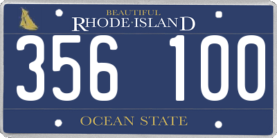 RI license plate 356100