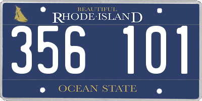 RI license plate 356101