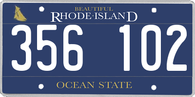 RI license plate 356102