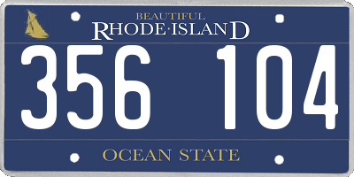 RI license plate 356104