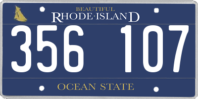 RI license plate 356107