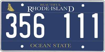 RI license plate 356111