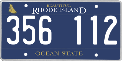 RI license plate 356112