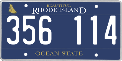 RI license plate 356114