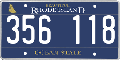 RI license plate 356118