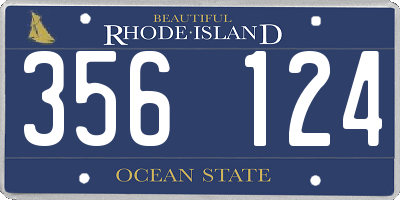 RI license plate 356124