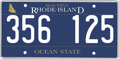 RI license plate 356125