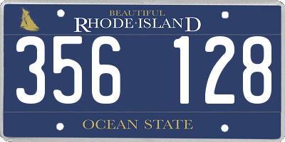 RI license plate 356128
