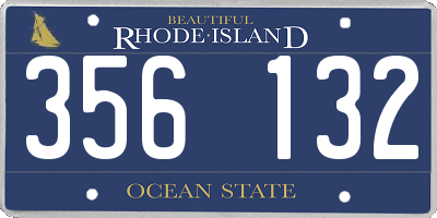 RI license plate 356132