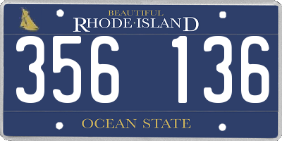 RI license plate 356136
