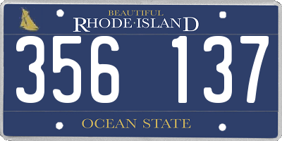 RI license plate 356137