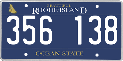 RI license plate 356138