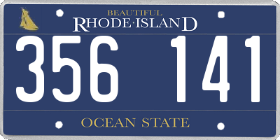RI license plate 356141