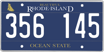 RI license plate 356145