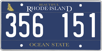 RI license plate 356151
