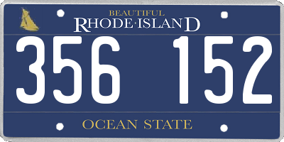 RI license plate 356152