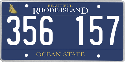 RI license plate 356157