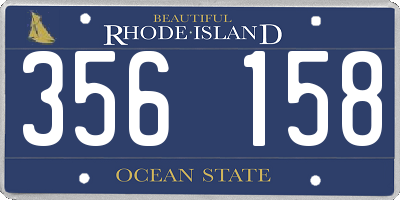 RI license plate 356158