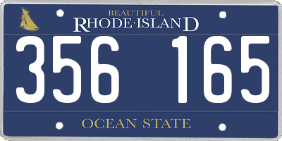 RI license plate 356165