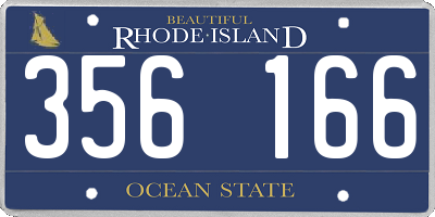 RI license plate 356166