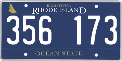 RI license plate 356173