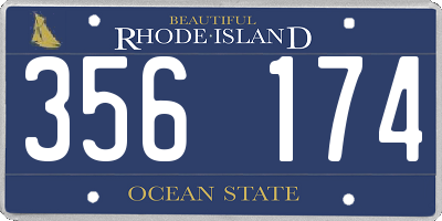 RI license plate 356174