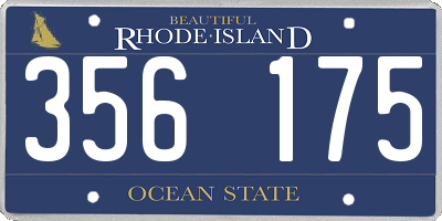 RI license plate 356175