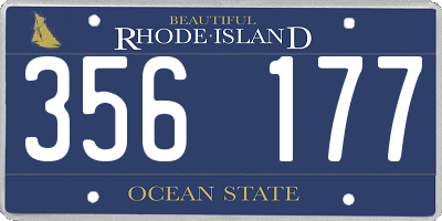 RI license plate 356177