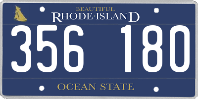 RI license plate 356180