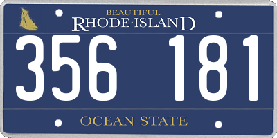 RI license plate 356181