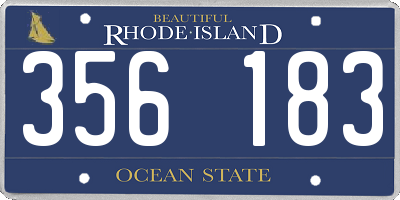 RI license plate 356183