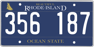 RI license plate 356187