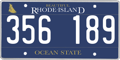 RI license plate 356189
