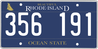 RI license plate 356191