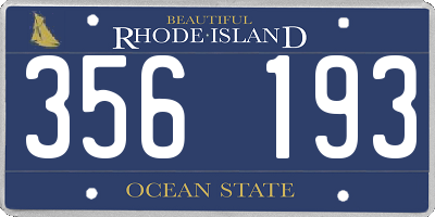 RI license plate 356193
