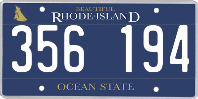 RI license plate 356194