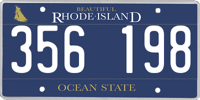 RI license plate 356198