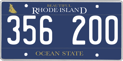 RI license plate 356200