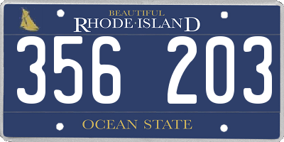 RI license plate 356203