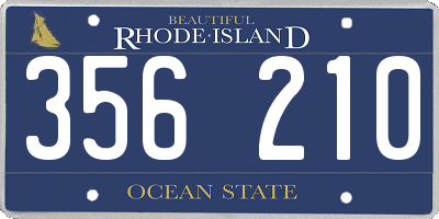 RI license plate 356210